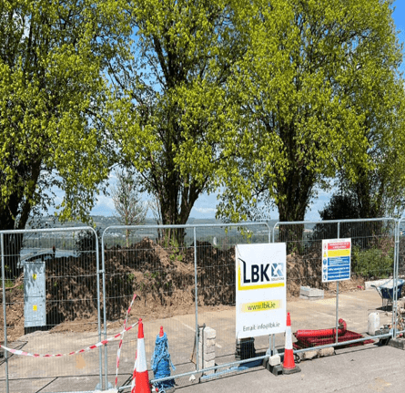 EV charge point installation at a public car park